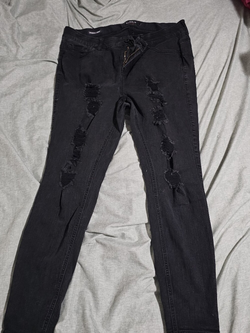 Torrid Black Distressed Women's Jeans